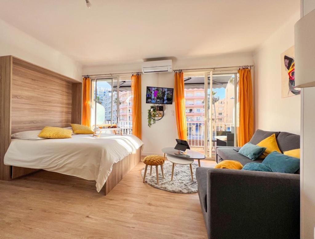 Appartement Vue Mer Parking Prive Place Med 卡内 外观 照片