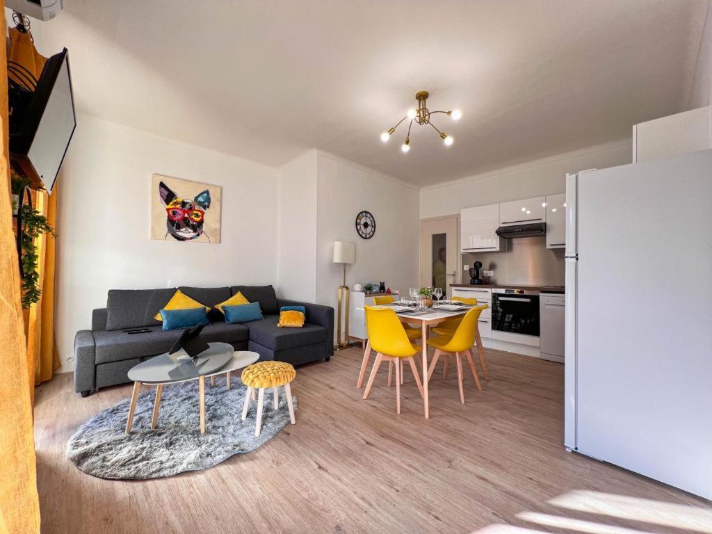 Appartement Vue Mer Parking Prive Place Med 卡内 外观 照片